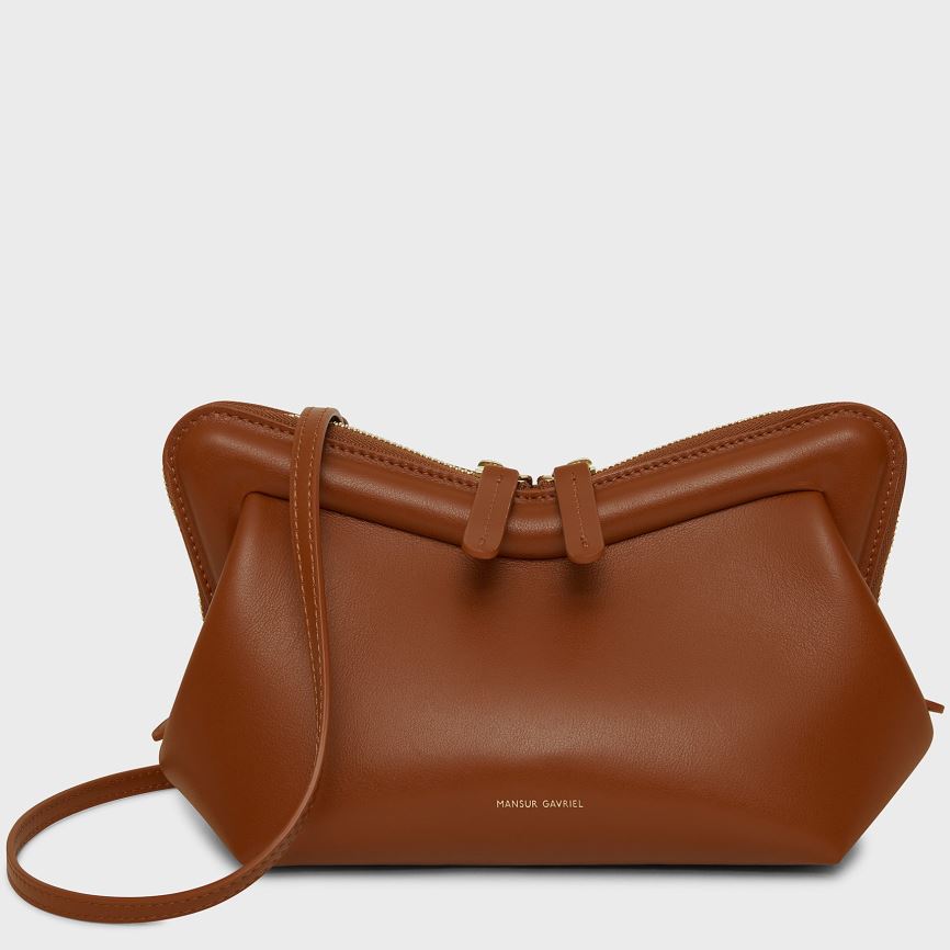 Women\'s Mansur Gavriel Mini M Frame Crossbody Bags Dark Brown | AU 4097XB